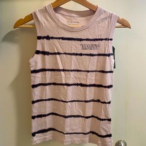 ALL SAINTS TANK Logo Inspired Muscle Tee XS NWT